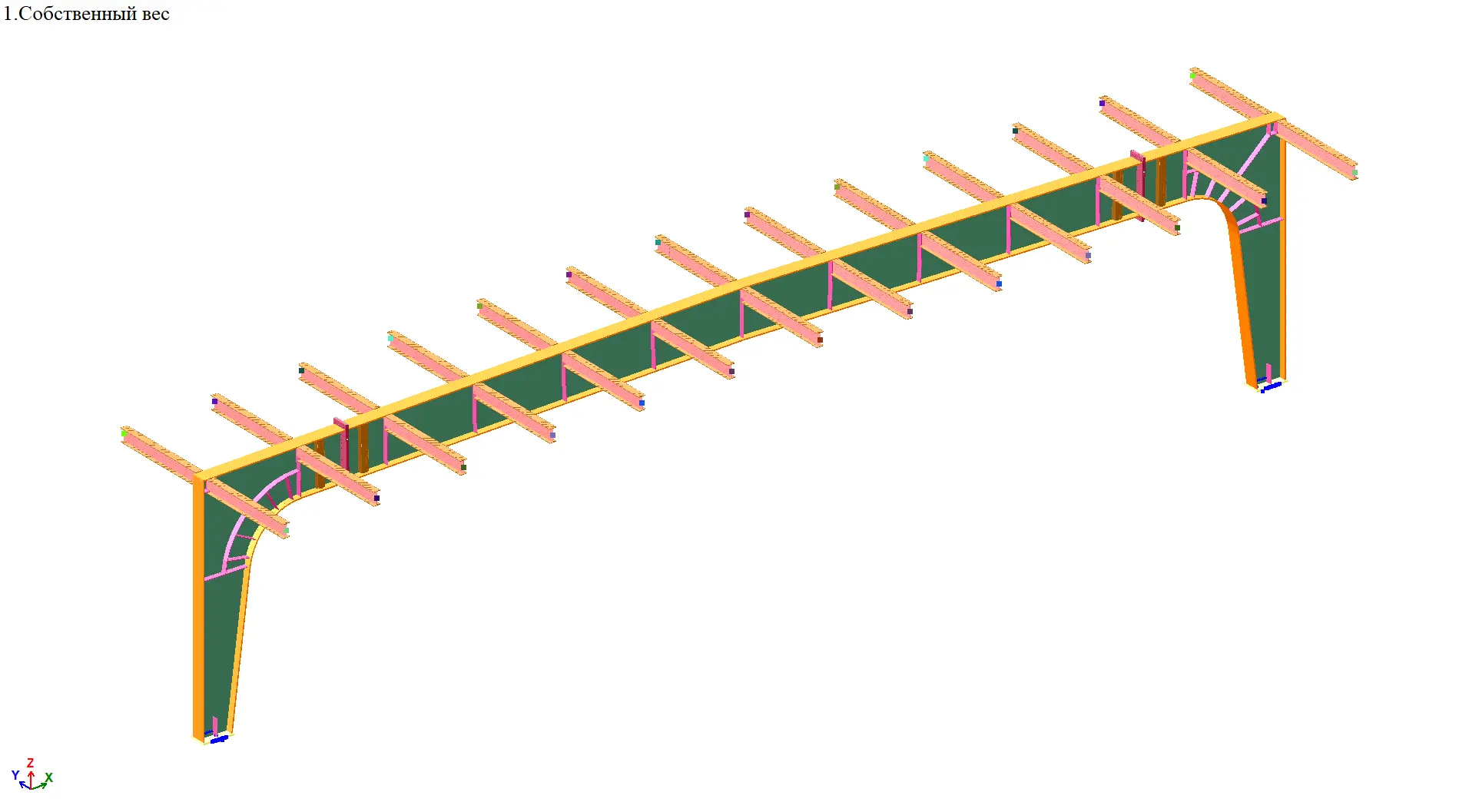 Схема покрытия спортзала